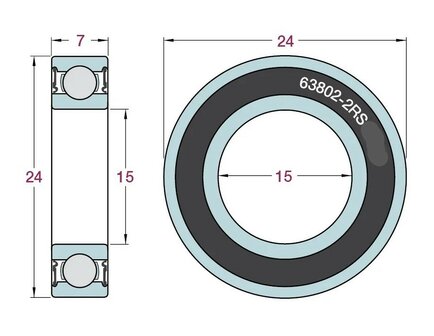 Lager 63802-2RS