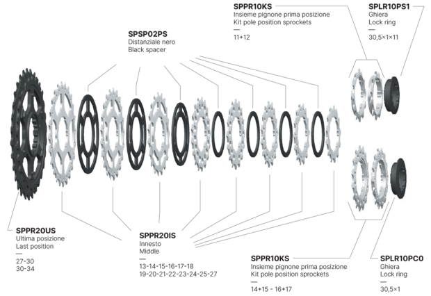 Miche Shimano 12 sp. detail