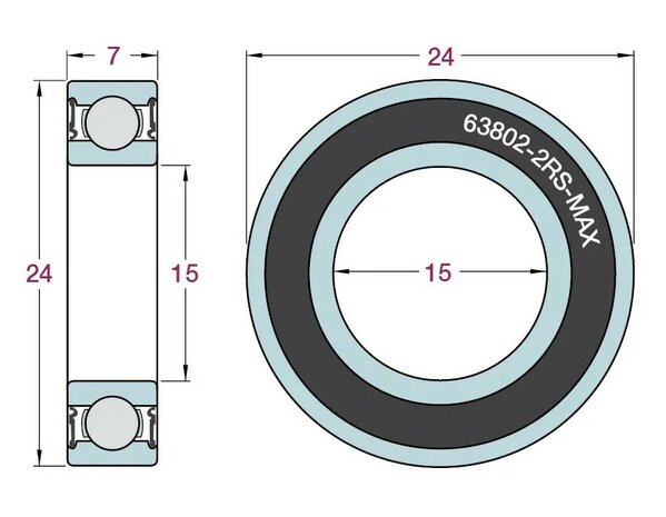 Lager 63802-2RS MAX